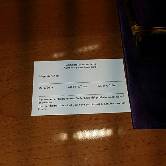 NWT Authentic Gucci Avana/Blue Sunglasses - Picture 2 of 7